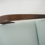 Pair of Ton/Thonet Beech Armchairs, Czechoslovakia