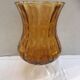 Ancient vase on foot orange glass