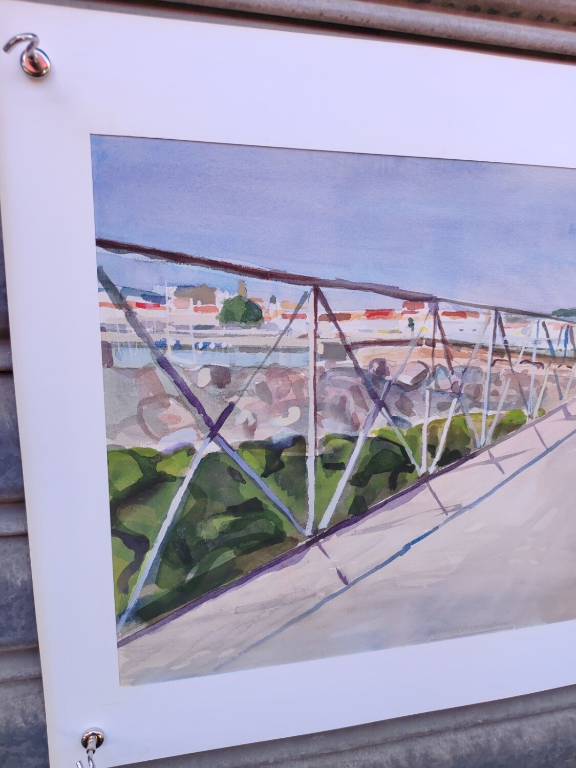 Watercolour by Michel Roubille, the island of Yeu 1981.