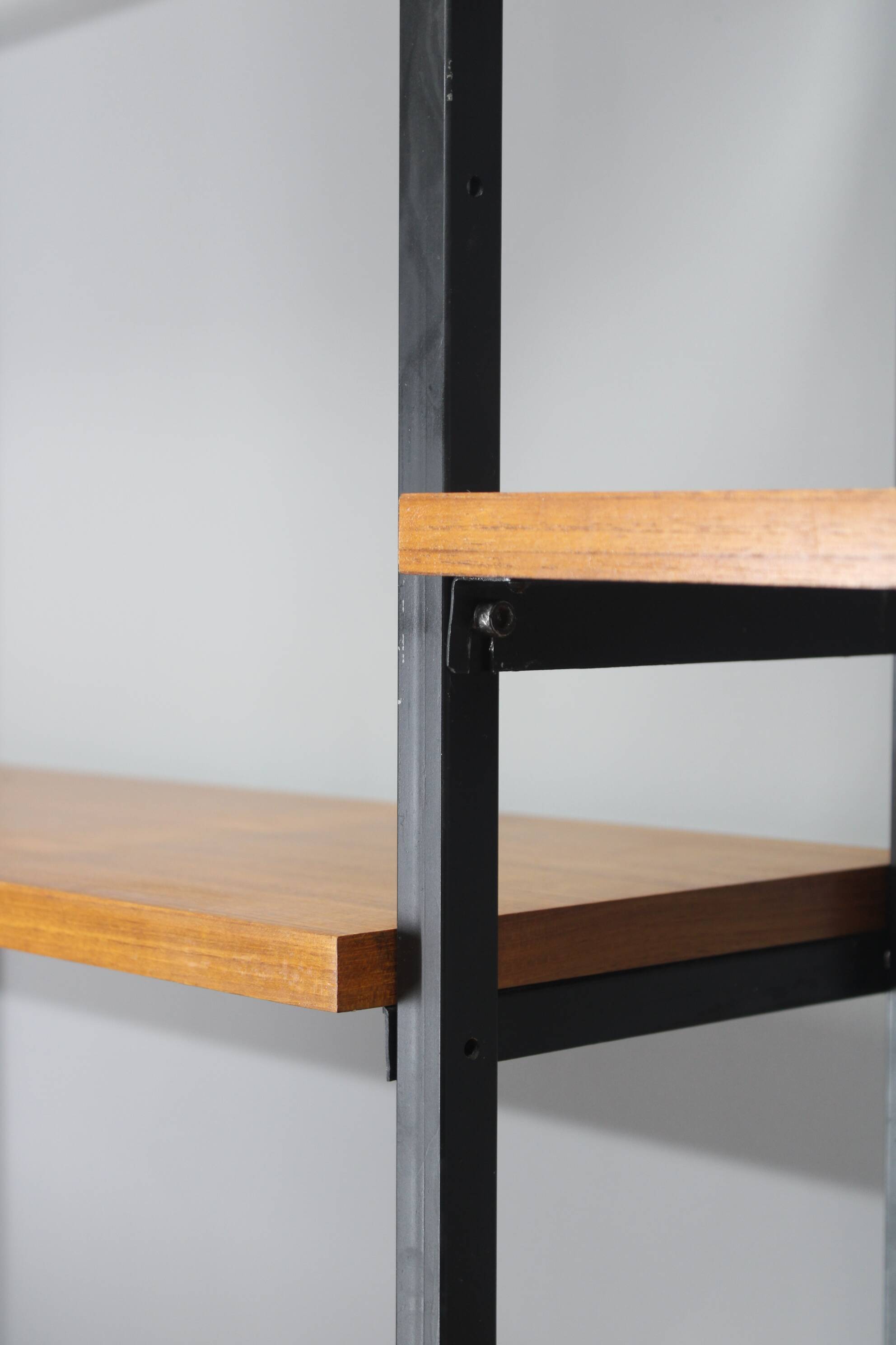 1970s Italian teak shelves unit with desk