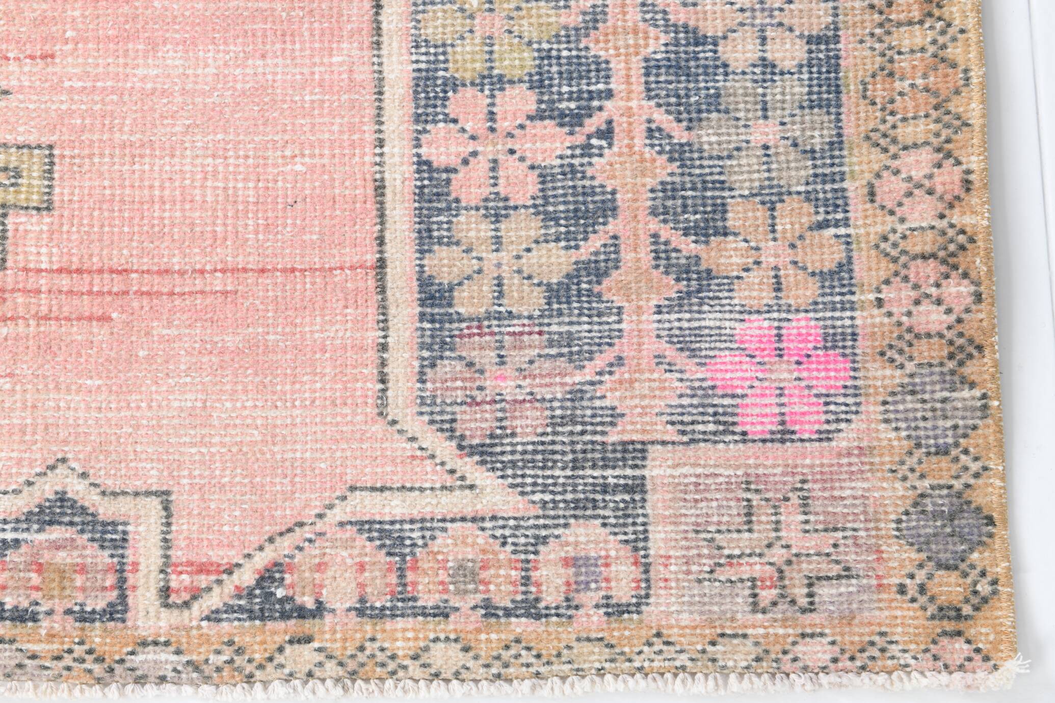 4x8 Rug For Living Room Pale Red Oriental Antique Vintage Rug, 128x248Cm