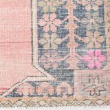 4x8 Rug For Living Room Pale Red Oriental Antique Vintage Rug, 128x248Cm