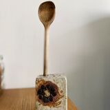 Handmade stoneware toothbrush holder