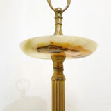 Onyx standing ashtray - gold metal
