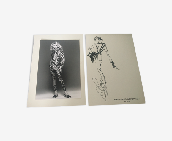 Jean-Louis Scherrer: illustration de mode &photo de presse vintage