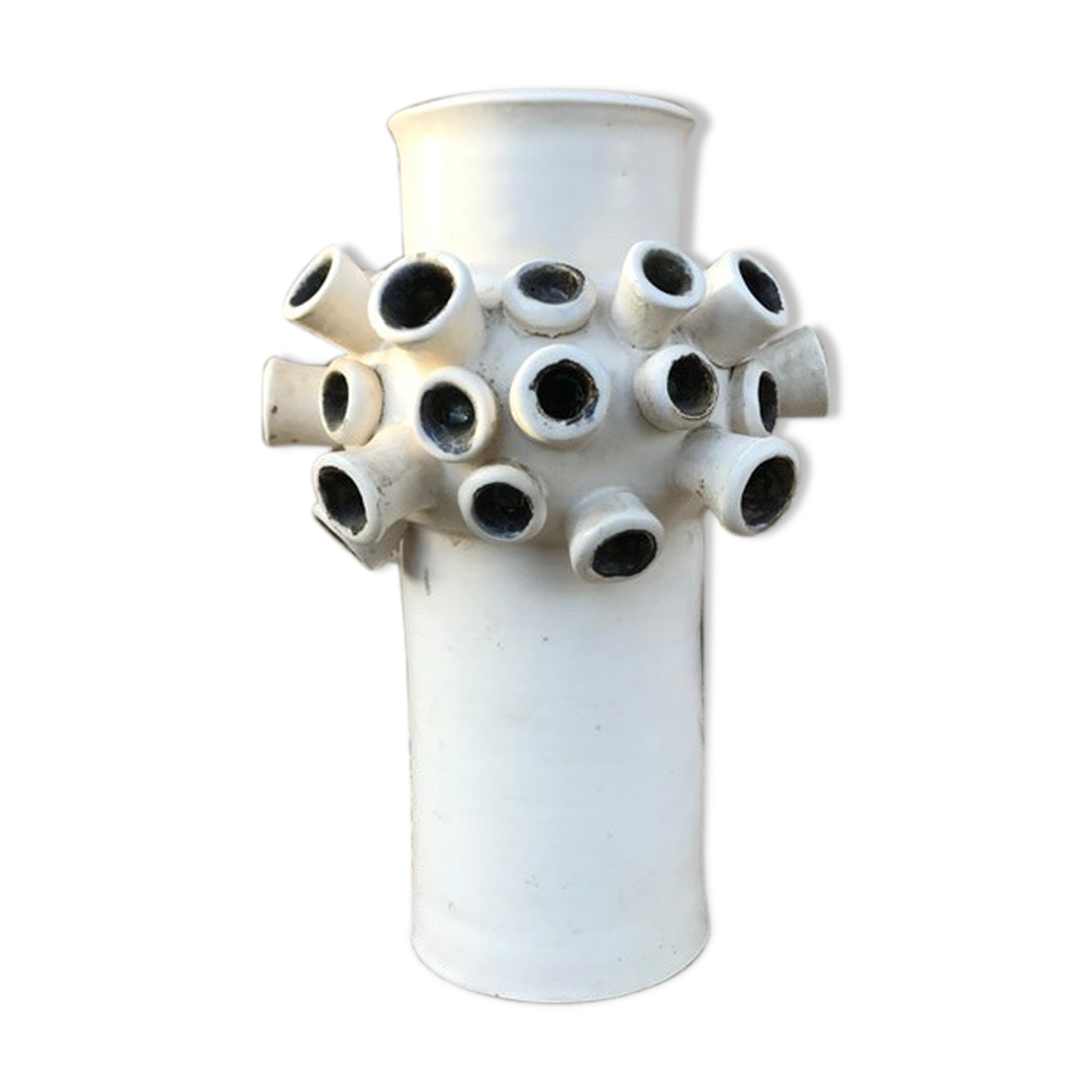 "Sputnik" ceramic vase by Bouhey