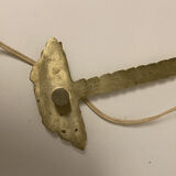 Hollywood Regency wall lamp in palm shape, in gold alloy brass type, from the 60s 70s.