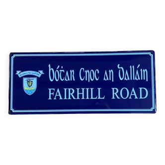 Plaque émail Fairhill Road