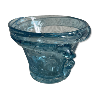 Bubble-encrusted glass ramekin