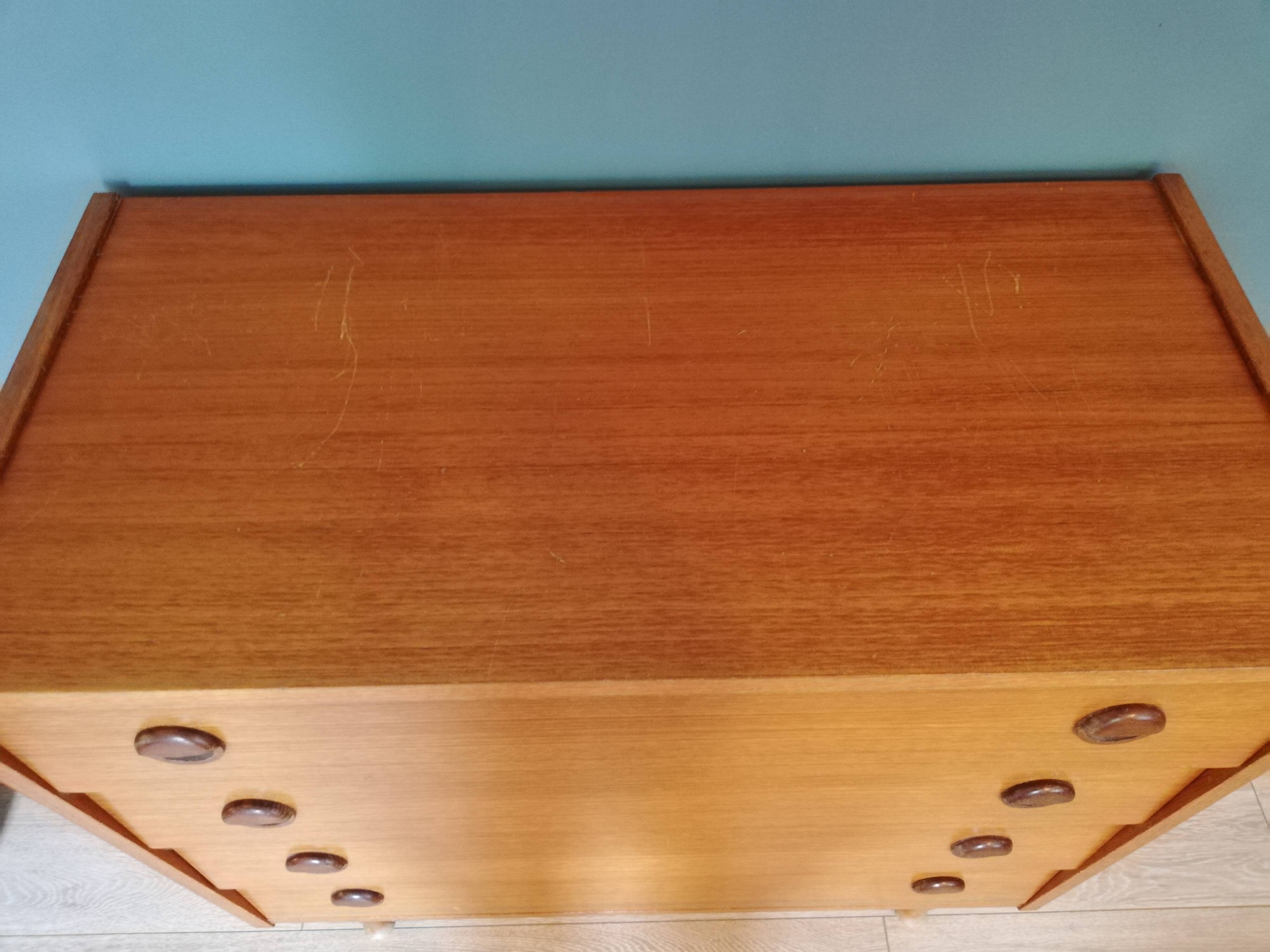 Scandinavian chest of drawers in vintage teak years 60