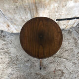 Fifth Door Pot Pot Tripod Wood turned Vintage