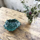 Plat feuille céramique verte Vallauris