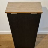 Wooden and cane chest unit