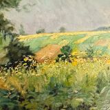 Tableau "Paysage de campagne" fin XIXème