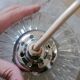 Vintage molded glass pendant light
