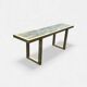 Large brass and glass console by Roméo Rega Italy circa 1970 - L