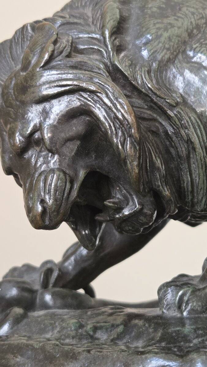 Bronze sculpture by Antonin-Louis BARYE (1796-1875)