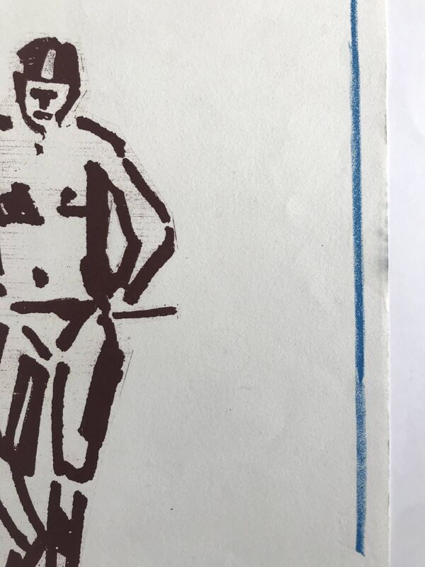 Pierre buraglio, station debout, 1996. lithographie signée au crayon