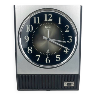 Jaz Sonnic Black and Silver Clock 1975