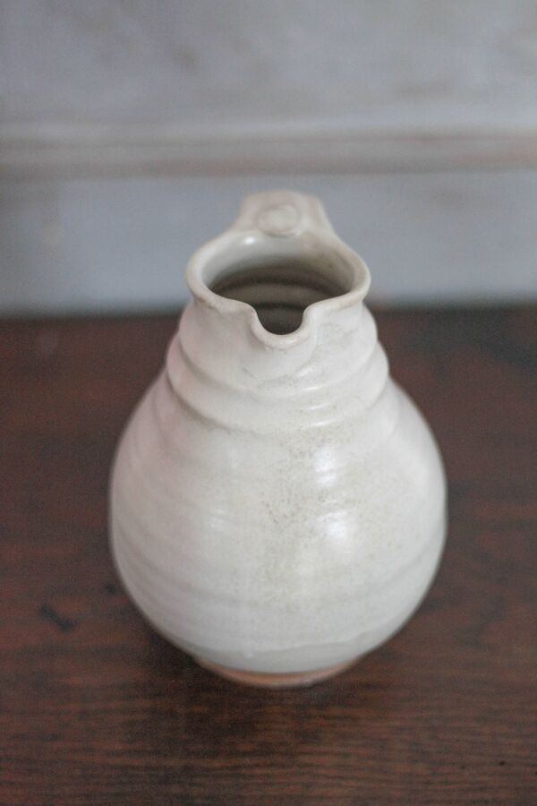 Pichet en grès signé vintage, cruche, broc, cuisine, collection