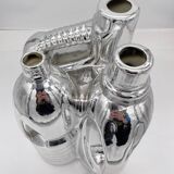 Large Vintage Vase • Pop Sculpture • Chrome Ceramic • Pols Potten • 1990