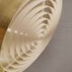 Danish Hanging lamp from the 80s in gold-coloured aluminium with hard-pressed plastic bottom grid an