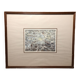 Painting j. garelli winter landscape 01/86 under glass + wood frame
