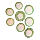 Set of 12 antique polka dot plates for 4 people