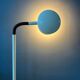 Vintage Space Age floor lamp in white metal Hala