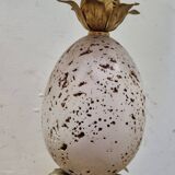 travertine ostrich egg lamp Delmas, 1960