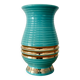 Vintage Art Deco vase in blue and gold ceramic