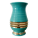 Vintage Art Deco vase in blue and gold ceramic