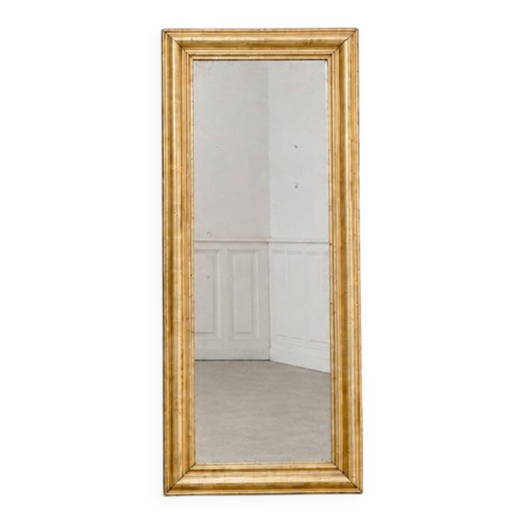 Long rectangular antique gold mirror 1930