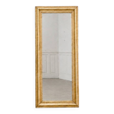 Miroir ancien rectangulaire long doré 1930