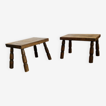 Pair of small rectangular stools