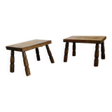 Pair of small rectangular stools