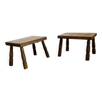 Pair of small rectangular stools