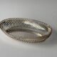 Vintage openwork basket in silver metal