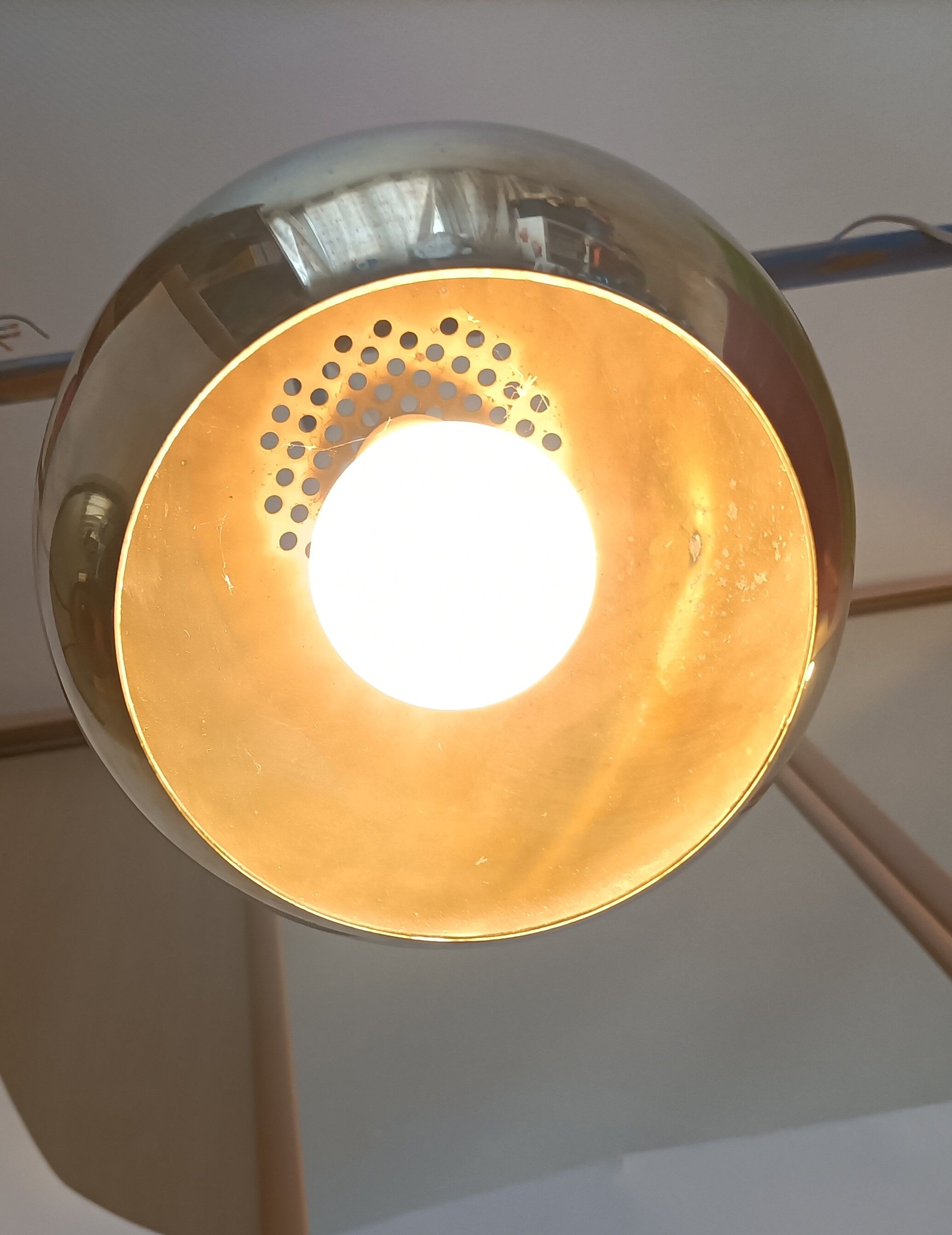 4 Solid brass suspensions, Italy 1960-1970