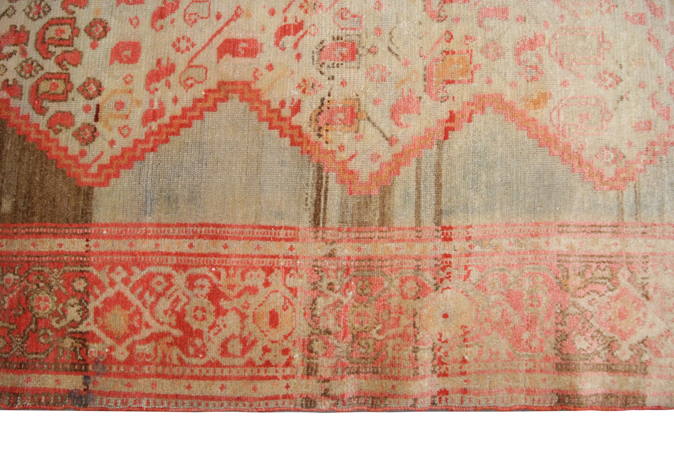 Antique persian wool malayer rug 183x131