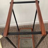 Vintage teak and metal umbrella stand