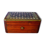 Small old box in marquetry and rosewood XIX eme