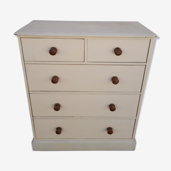 Craft furniture 5 drawers patiné
