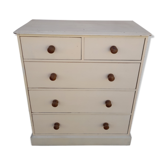 Craft furniture 5 drawers patiné