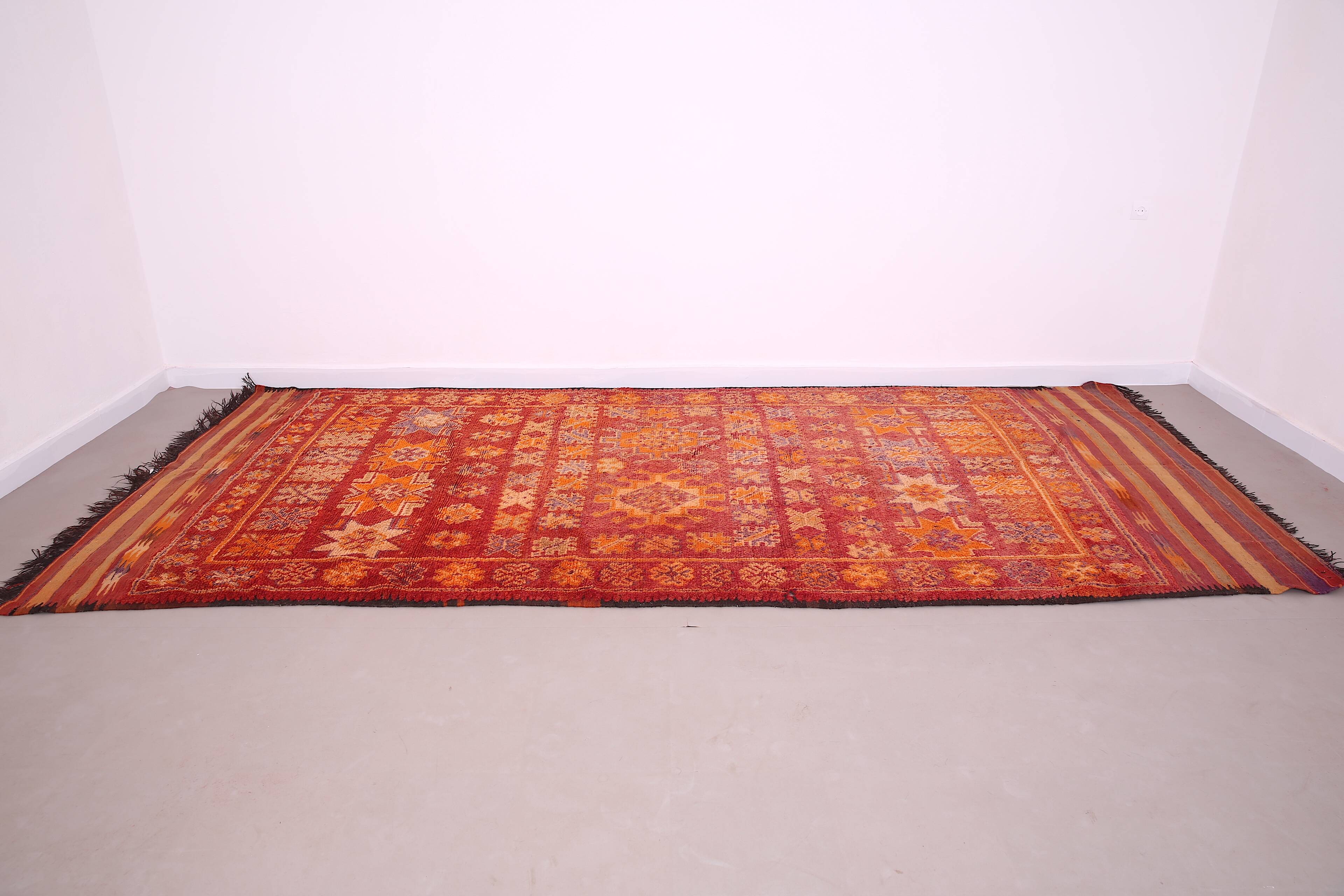 Vintage berber rug 187 cm x 408 cm - tapis berber marocain