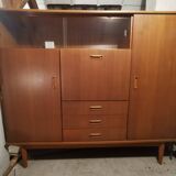 Large Scandinavian secretary cabinet in teak