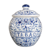 Pot céramique colorée marqué "Tabac"