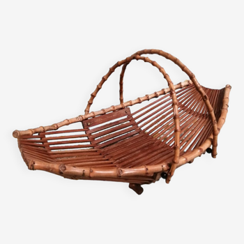 Vintage bamboo fruit basket