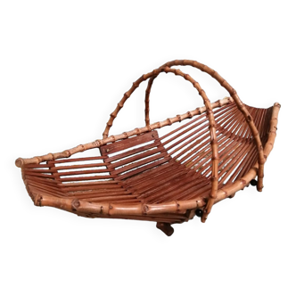 Vintage bamboo fruit basket