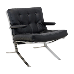Fauteuil cuir noir